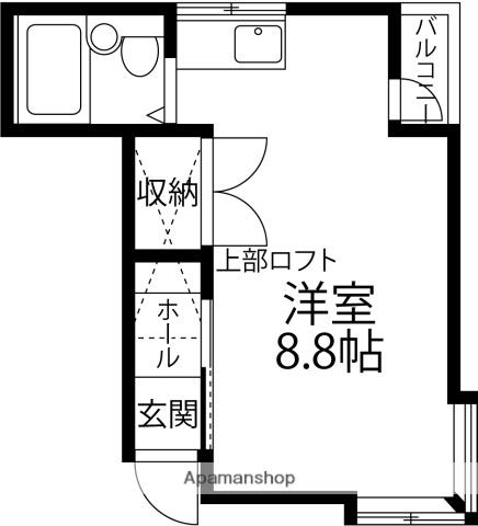 AAラ・イストワール(ワンルーム/2階)の間取り写真