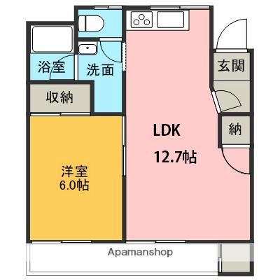 トルナーレ(1LDK/1階)の間取り写真