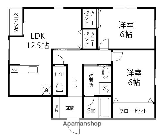 サードタカ(2LDK/1階)の間取り写真
