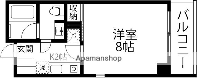 ファーストレーベン本町(1K/4階)の間取り写真