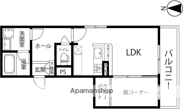 ST.LIVES 金沢(1LDK/2階)の間取り写真