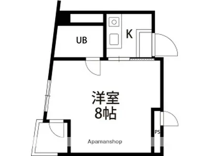 アイビス武蔵(ワンルーム/4階)の間取り写真