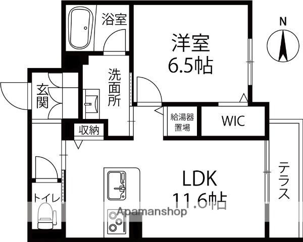 リオソレール尾張町(1LDK/1階)の間取り写真