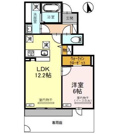LULU(1LDK/1階)の間取り写真