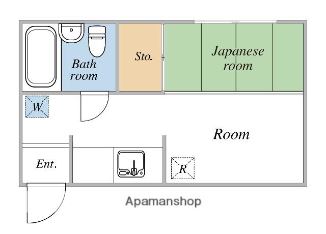 レガロカナザワ(ワンルーム/1階)の間取り写真