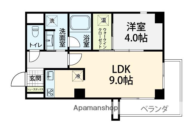 ファースト・レーベン近江町(1LDK/8階)の間取り写真