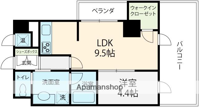 ファースト・レーベン竪町(1LDK/8階)の間取り写真