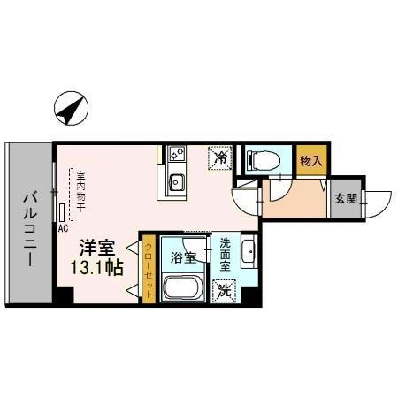 グランデ西金沢駅前(ワンルーム/3階)の間取り写真