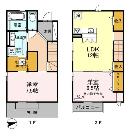 コンフォート・Ⅰ(2LDK)の間取り写真