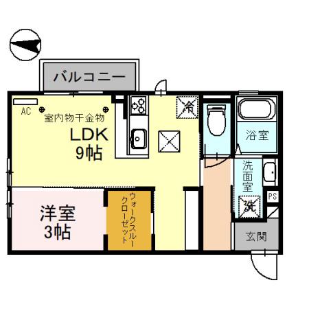 SUMIRE(1LDK/1階)の間取り写真