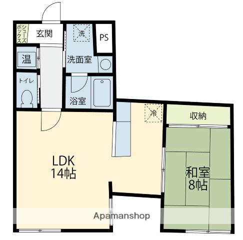 グレース泉野(1LDK/1階)の間取り写真