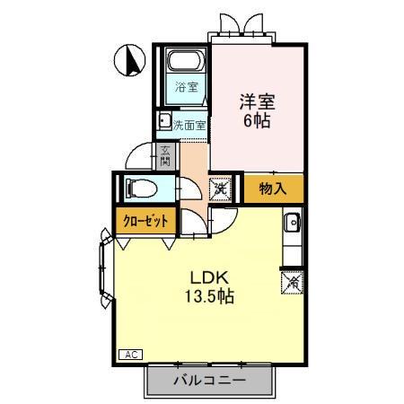 エトワール21(2DK/1階)の間取り写真