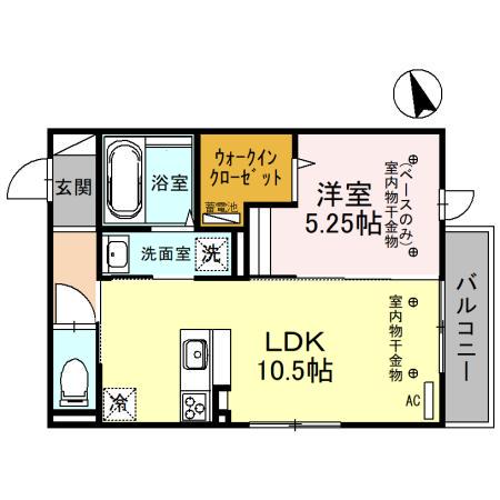 D-RESIDENCE瓢箪町(1LDK/2階)の間取り写真