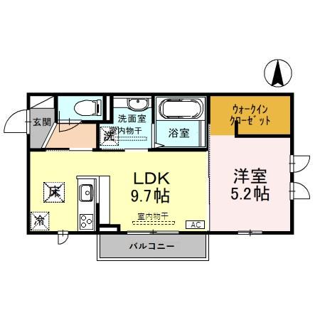 クラベール(1LDK/1階)の間取り写真