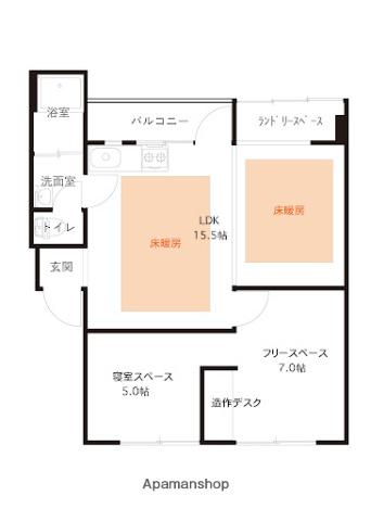 IDEAL ノース(1LDK/5階)の間取り写真