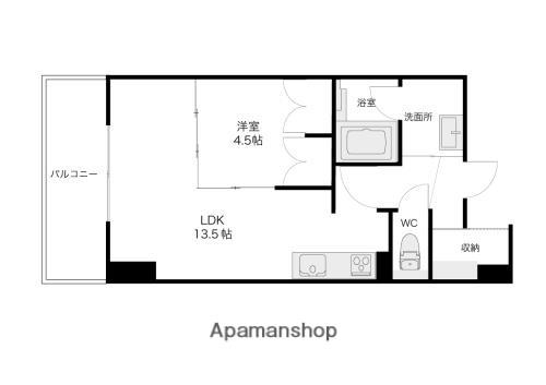 レクレドール金沢(1LDK/5階)の間取り写真