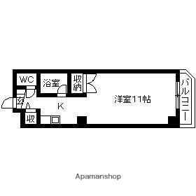 ガイア桜田(1K/2階)の間取り写真