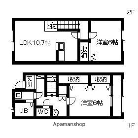 ペット同居型フィナールレシデンシア(2LDK/2階)の間取り写真
