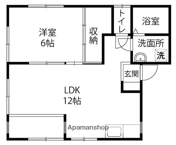田園ハイツⅡ(1LDK/2階)の間取り写真