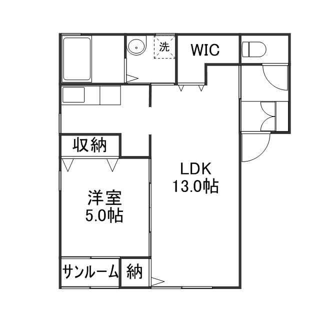メイユール プラース(1LDK/1階)の間取り写真