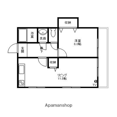 ハイツ85(1LDK/2階)の間取り写真