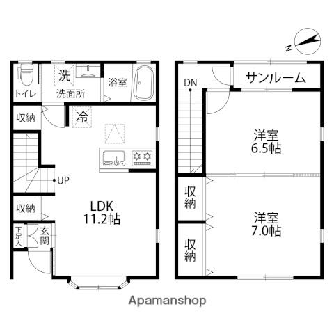 アネシス(2LDK/2階)の間取り写真