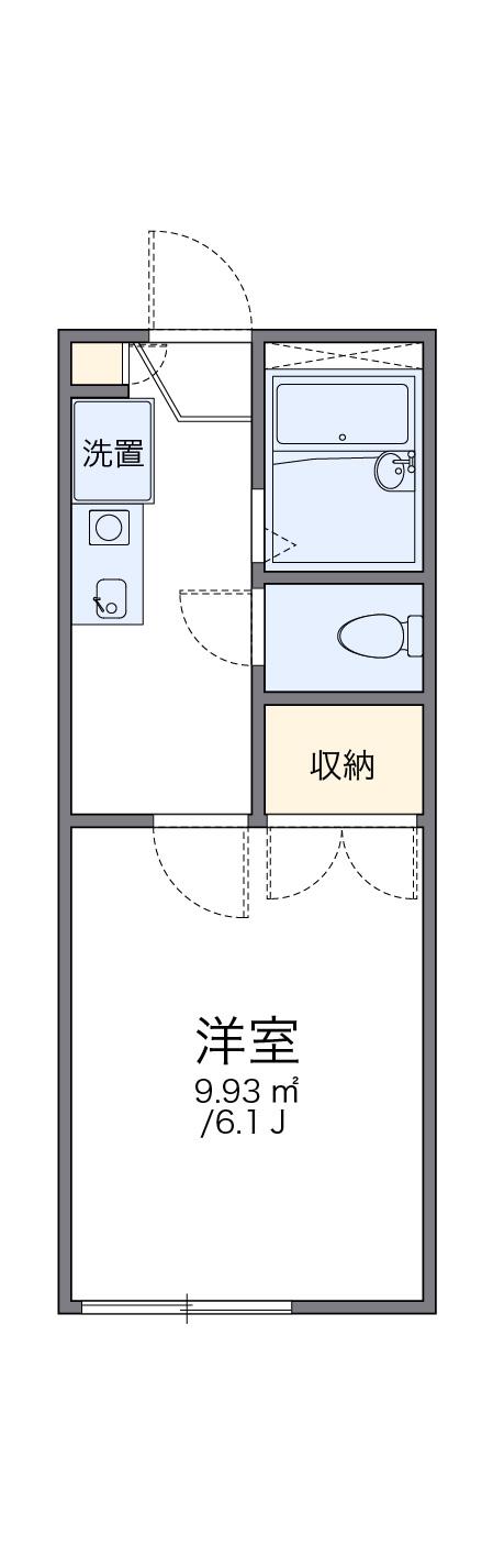 レオパレス粟津(1K/2階)の間取り写真