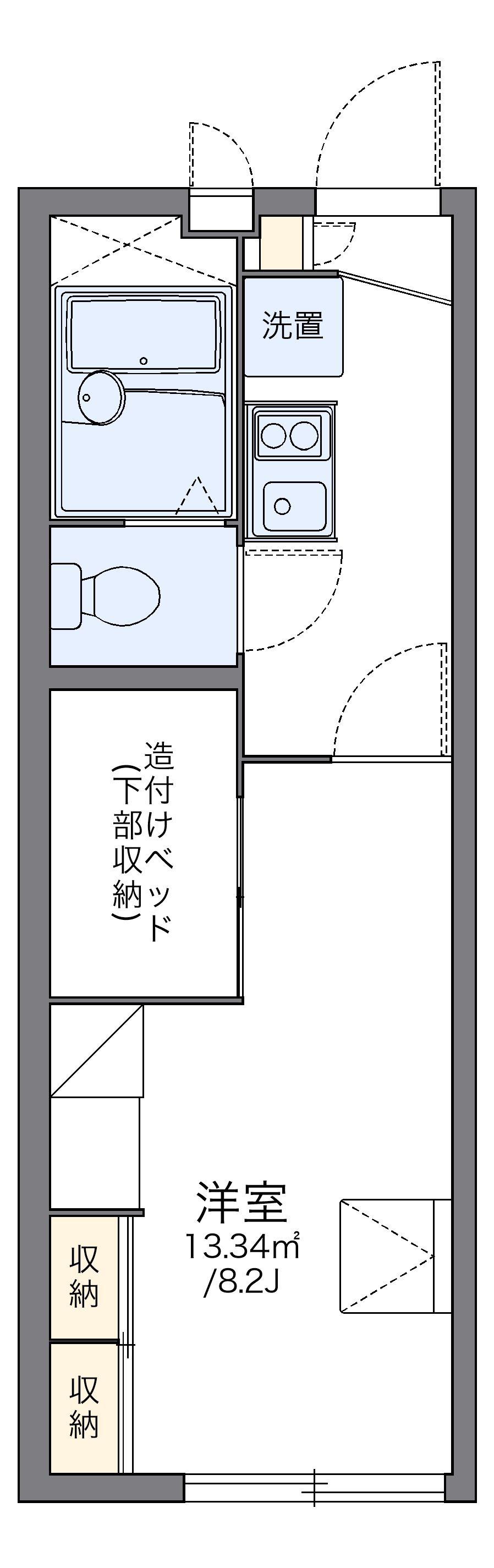 レオパレスフーズフー(1K/2階)の間取り写真