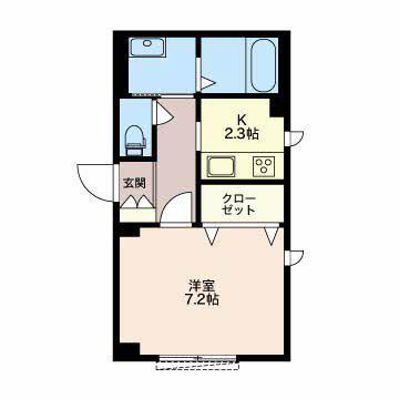MORGENROT(1K/1階)の間取り写真