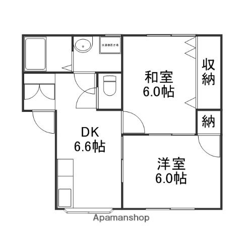 グラーサらら(2DK/2階)の間取り写真