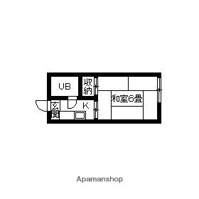 コーポサン松村(1K/1階)の間取り写真