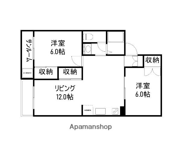 メゾン・ド・セジュール(2LDK/2階)の間取り写真