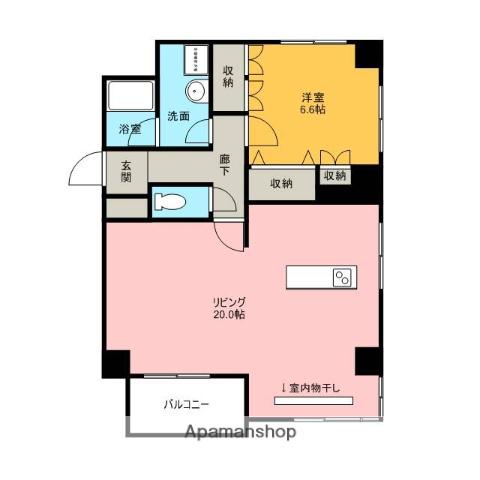 LUCK(1LDK/1階)の間取り写真