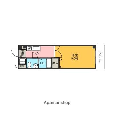 グリーンハイム駅西(1K/1階)の間取り写真