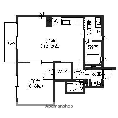 アトリオ(1LDK/1階)の間取り写真