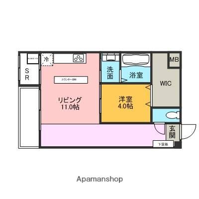 プレステージ木曳野(1LDK/1階)の間取り写真