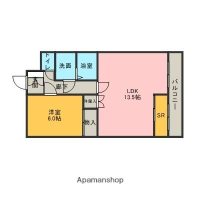 サンドリーム(1LDK/2階)の間取り写真
