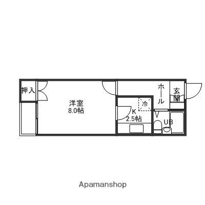 レジデンスリッツ(1K/2階)の間取り写真