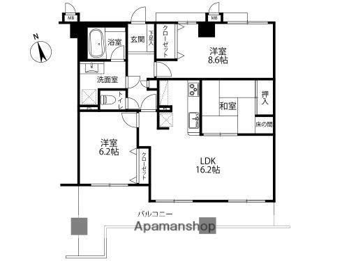 アパガーデンパレス新神田(3LDK/7階)の間取り写真