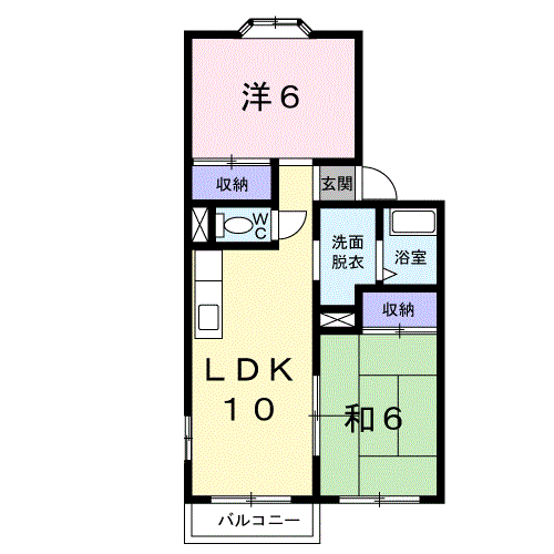 フロイデ(2LDK/2階)の間取り写真