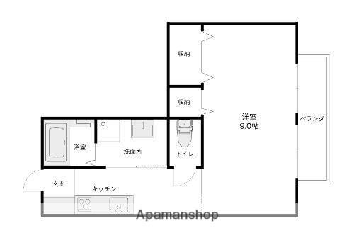 レジュウィールA棟(1K/2階)の間取り写真