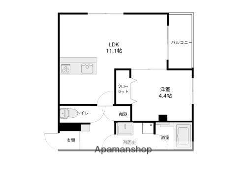 SUMICA(1LDK/2階)の間取り写真