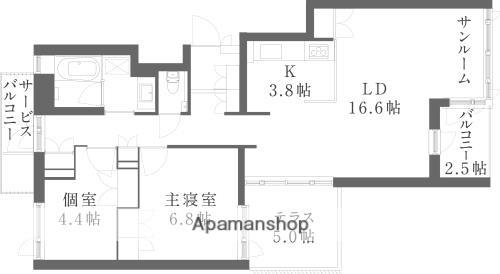 パッシブタウン 2街区(2LDK/2階)の間取り写真