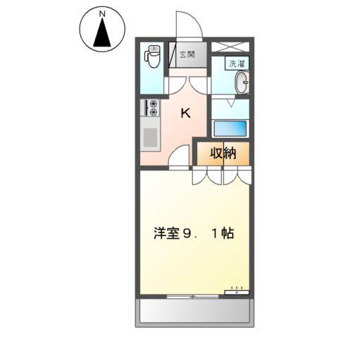 ルーエンハイム(1K/3階)の間取り写真