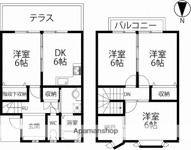 本郷タウン112(3LDK/1階)の間取り写真