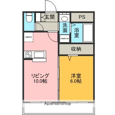 トリアス(1LDK/2階)の間取り写真