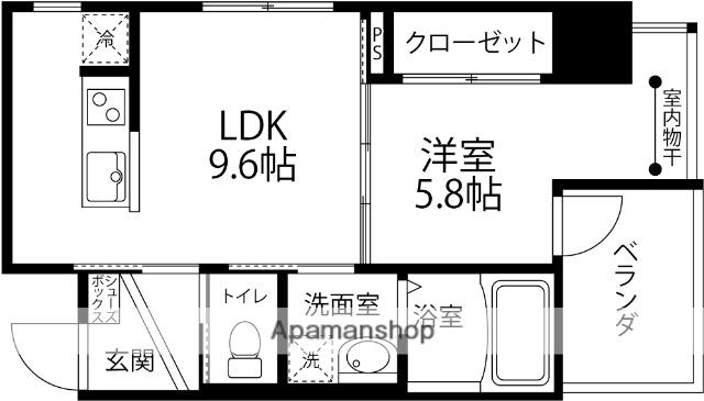 グレーシズ(1LDK/5階)の間取り写真