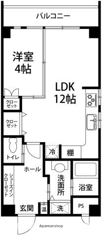 ファーストレーベン広岡(1LDK/10階)の間取り写真