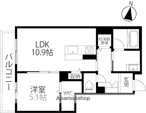 ファミーユ金沢八日市(1LDK/3階)の間取り写真