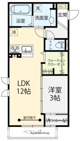 ポンパブランカ8(1LDK/3階)の間取り写真